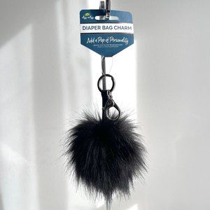 Itzy Ritzy’s  Diaper Bag Charm KeyChain Collection in Black Pouf